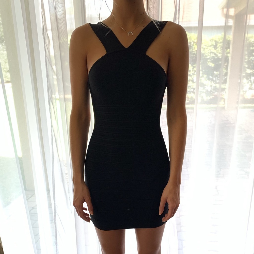 Guess by Marciano Black Bandage Mini Dress